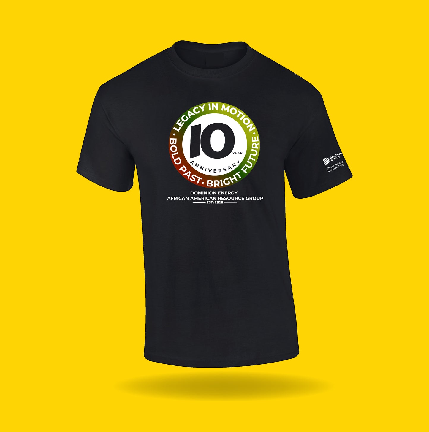 Dominion Energy African American Resource Group Legacy in Motion 10 year Anniversary Commemorative T-Shirt * Includes Shipping